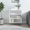 Image de vidaXL Buffet blanc brillant 57x35x70 cm bois d'ingénierie827134
