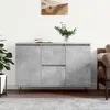 Image de vidaXL Vidaxl Buffet Gris Béton 104x35x70 Cm Bois D'ingénierie