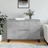 Image de vidaXL Buffet gris béton 104x35x70 cm bois d'ingénierie827216
