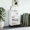 Image de vidaXL Buffet haut blanc 57x35x90 cm bois d'ingénierie827236