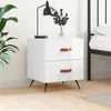 Image de vidaXL Table de chevet blanc brillant 40x35x47,5 cm bois d’ingénierie827248