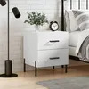 Image de vidaXL Table de chevet blanc 40x35x47,5 cm bois d’ingénierie
