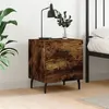 Image de vidaXL Table de chevet chêne fumé 40x35x47,5 cm bois d’ingénierie
