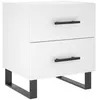Image de vidaXL Table de chevet blanc 40x35x47,5 cm bois d’ingénierie