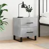 Image de vidaXL Table de chevet gris béton 40x35x47,5 cm bois d’ingénierie