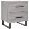 Image de vidaXL Table de chevet sonoma gris 40x35x47,5 cm bois d’ingénierie