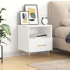 Image de vidaXL Table de chevet blanc 40x35x47,5 cm bois d'ingÃ©nierie