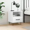 Image de vidaXL Table de chevet blanc 40x35x47,5 cm bois d’ingénierie827420
