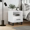 Image de vidaXL Table de chevet blanc 40x35x47,5 cm bois d’ingénierie