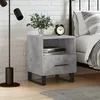 Image de vidaXL Table de chevet gris béton 40x35x47,5 cm bois d’ingénierie