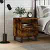 Image de vidaXL Table de chevet chÃªne fumÃ© 40x35x47,5 cm bois d'ingÃ©nierie