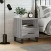 Image de vidaXL Table de chevet gris sonoma 40x35x47,5 cm bois d'ingÃ©nierie