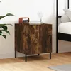 Image de vidaXL Table de chevet chêne fumé 40x40x50 cm bois d'ingénierie827590