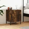 Image de vidaXL Table de chevet chÃªne fumÃ© 40x40x50 cm bois d'ingÃ©nierie