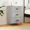 Image de vidaXL Table de chevet gris bÃ©ton 40x40x66 cm bois d'ingÃ©nierie