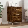 Image de vidaXL Table de chevet chêne fumé 40x40x66 cm bois d'ingénierie