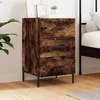 Image de vidaXL Table de chevet chÃªne fumÃ© 40x40x66 cm bois d'ingÃ©nierie