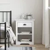 Image de vidaXL Vidaxl Table De Chevet Bodo Blanc 53x38,5x66 Cm Bois De Pin Massif