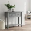 Image de vidaXL Table console BODO gris 91x35x74 cm bois de pin massif