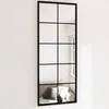 Image de vidaXL vidaXL Miroirs muraux 2 pcs noir 100x40 cm métal