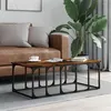 Image de vidaXL Table basse chêne fumé 100x50x35,5 cm bois d'ingénierie833380