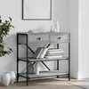 Image de vidaXL Table console sonoma gris 75x34,5x75 cm bois d'ingénierie833411