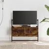 Image de vidaXL Meuble TV mural chêne fumé 60,5x30x51 cm bois d'ingénierie833455