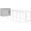 Image de vidaXL Vidaxl Niche Pour Chien Avec Cour Gris Clair 214x865x181 Cm