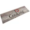 Image de vidaXL Tapis de cuisine lavable impression cuisine gris 60x180 cm