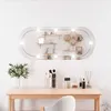 Image de vidaXL Miroir mural avec lumières LED 25x60 cm verre ovale