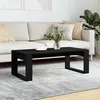 Image de vidaXL Table basse noir 102x50x35 cm bois d'ingénierie823359