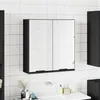 Image de vidaXL Armoire à miroir de salle de bain noir bois d ingénierie833560