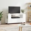 Image de vidaXL vidaXL Meuble TV blanc 102x34,5x43 cm bois d'ingénierie