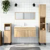 Image de vidaXL Armoire de bain avec miroir chêne sonoma bois d'ingénierie