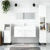 Image de vidaXL Armoire de bain avec miroir blanc brillant bois d'ingénierie833888