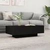 Image de Table Basse Noire 100x49,5x31 cm bois contreplaquÃ©