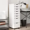 Image de vidaXL Armoire roulante avec tiroirs MOSS blanc bois de pin solide355895