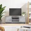 Image de vidaXL Meuble TV gris béton 102x30x37,5 cm bois d'ingénierie823257