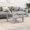 Image de vidaXL Table basse gris béton 59,5x59,5x40 cm bois d'ingénierie834249