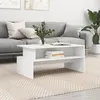Image de vidaXL Table basse blanc 90x55x42,5 cm bois d'ingénierie834278