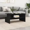 Image de vidaXL Table basse noir 90x55x42,5 cm bois d'ingénierie834279
