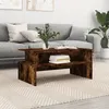 Image de Vidaxl Table Basse ChÃªne FumÃ© 90x55x42,5 Cm Bois D'ingÃ©nierie