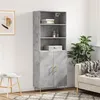 Image de vidaXL Buffet haut Gris béton 69,5x34x180 cm Bois d'ingénierie3189241