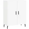 Image de vidaXL Buffet haut Blanc 69,5x34x180 cm Bois d'ingÃ©nierie