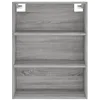 Image de vidaXL Buffet haut Sonoma gris 69,5x34x180 cm Bois d'ingÃ©nierie