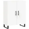 Image de vidaXL Buffet haut Blanc 69,5x34x180 cm Bois d'ingÃ©nierie