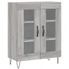 Image de vidaXL Buffet haut Sonoma gris 69,5x34x180 cm Bois d'ingÃ©nierie