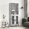 Image de vidaXL Buffet haut Gris béton 69,5x34x180 cm Bois d'ingénierie3189321
