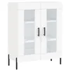 Image de vidaXL Buffet haut Blanc 69,5x34x180 cm Bois d'ingÃ©nierie