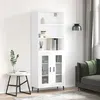 Image de vidaXL Buffet haut Blanc 69,5x34x180 cm Bois d'ingénierie3189333